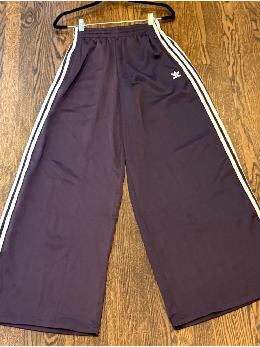 Women's Adidas Originals Adicolor Satin Wide Leg Track Pants